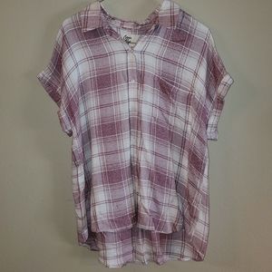 'Cosmic Blue Love' Flannel Button Up